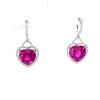 A PAIR OF RUBY AND DIAMOND EARRINGS - 4