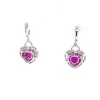 A PAIR OF RUBY AND DIAMOND EARRINGS - 5