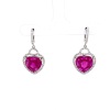 A PAIR OF RUBY AND DIAMOND EARRINGS - 6