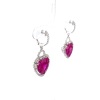 A PAIR OF RUBY AND DIAMOND EARRINGS - 7