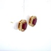 A PAIR OF RUBY AND DIAMOND STUD EARRINGS - 3