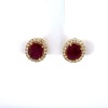 A PAIR OF RUBY AND DIAMOND STUD EARRINGS - 4