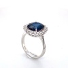 A SAPPHIRE AND DIAMOND RING - 3