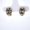 A PAIR OF OPAL AND DIAMOND EARRINGS - 2