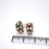 A PAIR OF OPAL AND DIAMOND EARRINGS - 4