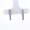 A PAIR OF HUGGIE DIAMOND EARRINGS - 2