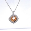 A DIAMOND PENDANT NECKLACE - 4