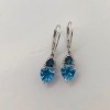 A PAIR OF TOPAZ AND DIAMOND DROP EARRINGS - 3