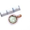 A GREEN QUARTZ AND DIAMOND PENDANT - 3