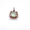 A GREEN QUARTZ AND DIAMOND PENDANT - 4