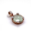 A GREEN QUARTZ AND DIAMOND PENDANT - 2