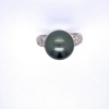 A TAHITIAN PEARL AND DIAMOND DRESS RING - 2