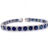 A BURMESE SAPPHIRE AND DIAMOND BRACELET