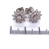 A PAIR OF DIAMOND CLUSTER STUD EARRINGS - 6