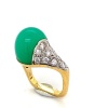 A CHRYSOPRASE AND PAVE DIAMOND DRESS RING - 4