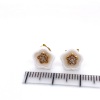 A PAIR OF CERAMIC AND DIAMOND STUDS - 5