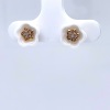 A PAIR OF CERAMIC AND DIAMOND STUDS - 2