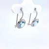 A PAIR OF AQUAMARINE EARRINGS - 2