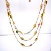 A MULTI STRAND TOURMALINE AND PEARL SET NECKLACE BY JULES COLLINS - 3