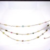 A MULTI STRAND TOURMALINE AND PEARL SET NECKLACE BY JULES COLLINS - 5