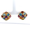 A PAIR OF ITALIAN MULTI GEM EARRINGS - 7