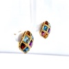 A PAIR OF ITALIAN MULTI GEM EARRINGS - 5