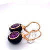 A PAIR OF AMETHYST AND ONYX EARRINGS - 3