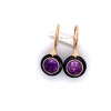 A PAIR OF AMETHYST AND ONYX EARRINGS - 6