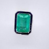 AN IMPRESSIVE COLOMBIAN EMERALD, SAPPHIRE AND DIAMOND RING - 2