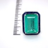 AN IMPRESSIVE COLOMBIAN EMERALD, SAPPHIRE AND DIAMOND RING - 6