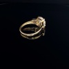 A CUBIC ZIRCONIA SET DRESS RING IN GOLD - 2
