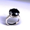 A BLACK DIAMOND RING - 5