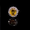 A YELLOW SAPPHIRE RING