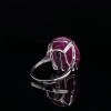 A LARGE CABOCHON RUBY RING - 2