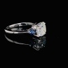 A MOISSANITE AND SAPPHIRE RING - 2