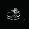 A MOISSANITE AND SAPPHIRE RING - 3