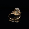 A MOONSTONE AND DIAMOND RING - 3