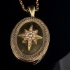 A VICTORIAN LOCKET AND CHAIN - 2