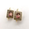 A PAIR OF TOURMALINE AND DIAMOND EARRINGS