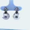 A PAIR OF SOUTH SEA PEARL AND CONVERTIBLE DIAMOND STUDS - 3