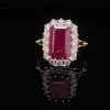 A RUBY AND DIAMOND DRESS RING - 2