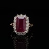 A RUBY AND DIAMOND DRESS RING - 5