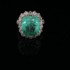 A SUPERB COLOMBIAN EMERALD AND DIAMOND RING - 3