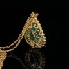 A VIVID COLOMBIAN EMERALD AND DIAMOND PENDANT NECKLACE - 7