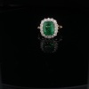 A COLOMBIAN EMERALD AND DIAMOND RING - 4