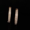 AN IMPRESSIVE PAIR OF DIAMOND HOOP EARRINGS - 5