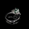 A COLOMBIAN EMERALD AND DIAMOND RING - 5