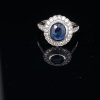 A BURMESE SAPPHIRE AND DIAMOND RING - 5