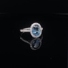 A SAPPHIRE AND DIAMOND DRESS RING