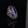 A VINTAGE ENAMELLED AND DIAMOND DRESS RING - 3